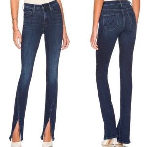 Mother the rascal sliced up heel jeans. Size 27